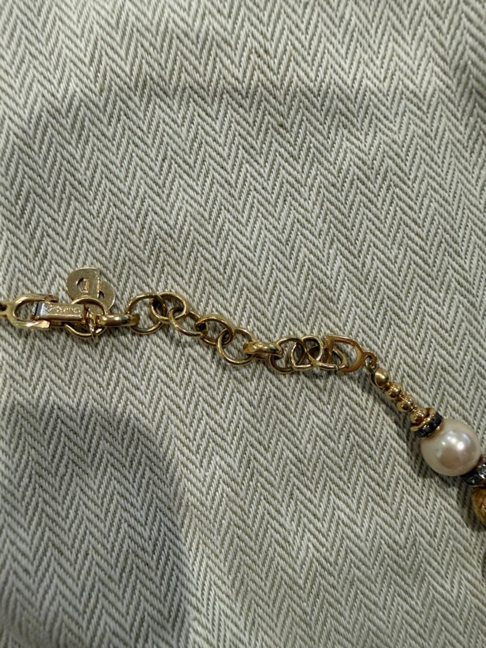 Christian Dior Gold and Pearl Beaded Necklace - Women's Jewelry - Picture 6 of 8